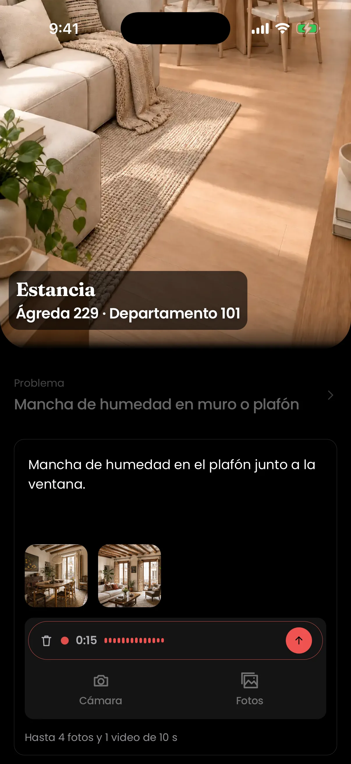 El reporte con su síntoma y su evidencia